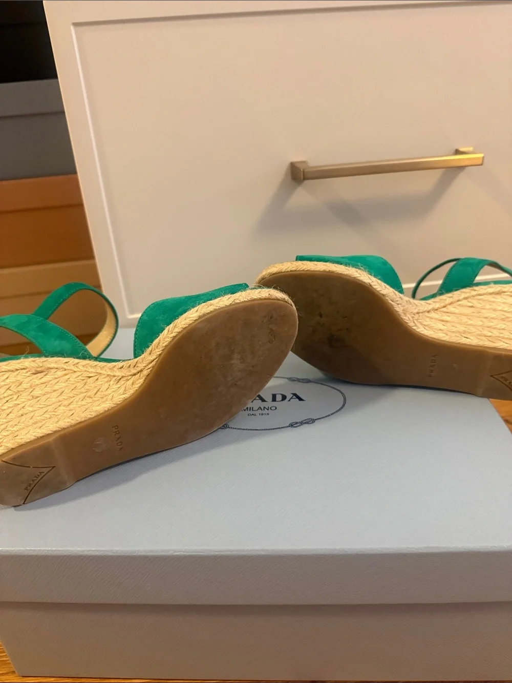 Prada suede espadrille